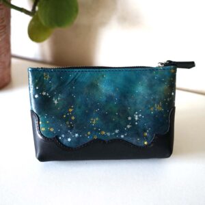 Starry leather makeup case
